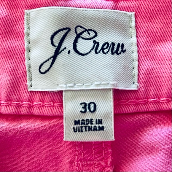 J Crew Vintage Straight Barbie Bubble Gum Pink Mid Rise Chino Pants, size 30 - Picture 7 of 13